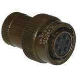 Souriau, 851 6 Way Cable Mount MIL Spec Circular Connector Plug, Pin Contacts,Shell Size 10, Bayonet Coupling,