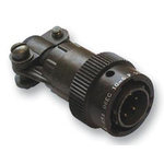 Souriau, 851 6 Way Cable Mount MIL Spec Circular Connector Plug, Pin Contacts,Shell Size 10, Bayonet Coupling,