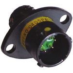 Souriau, 8STA 3 Way Panel Mount MIL Spec Circular Connector Receptacle, Socket Contacts,Shell Size 04, Bayonet Coupling