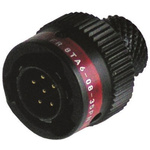 Souriau, 8TA 6 Way Cable Mount MIL Spec Circular Connector Plug, Pin Contacts,Shell Size 08, Bayonet Coupling