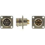 Amphenol Limited, 62GB 6 Way Box Mount MIL Spec Circular Connector Receptacle, Socket Contacts,Shell Size 10, Bayonet