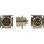 Amphenol Limited, 62GB 10 Way Box Mount MIL Spec Circular Connector Receptacle, Pin Contacts,Shell Size 12, Bayonet