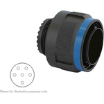 Souriau, 8D 6 Way Cable Mount MIL Spec Circular Connector Plug, Pin Contacts,Shell Size 17, Screw Coupling,