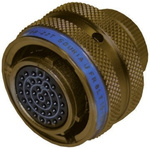 Souriau, 8LT 18 Way MIL Spec Circular Connector Plug, Pin Contacts,Shell Size 15, Bayonet Coupling, MIL-DTL-38999