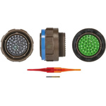 Souriau, 8D 41 Way Cable Mount MIL Spec Circular Connector Plug, Socket Contacts,Shell Size 21, Screw Coupling,