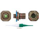 Souriau, 8D 6 Way Panel Mount MIL Spec Circular Connector Receptacle, Pin Contacts,Shell Size 09, Screw Coupling,