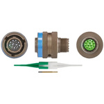 Souriau, 8LT 13 Way Cable Mount MIL Spec Circular Connector Plug, Socket Contacts,Shell Size 11, Bayonet Coupling,