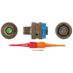 Souriau, 8LT 3 Way Cable Mount MIL Spec Circular Connector Plug, Socket Contacts,Shell Size 09, Bayonet Coupling,