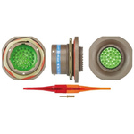 Souriau, 8LT 32 Way Panel Mount MIL Spec Circular Connector Receptacle, Pin Contacts,Shell Size 19, Bayonet Coupling,