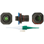Souriau, 8D 6 Way Panel Mount MIL Spec Circular Connector Receptacle, Pin Contacts,Shell Size 09, Screw Coupling,