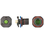 Souriau, 8D 13 Way Panel Mount MIL Spec Circular Connector Receptacle, Pin Contacts,Shell Size 11, Screw Coupling,