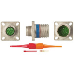 Souriau, EN3645 6 Way Panel Mount MIL Spec Circular Connector Receptacle, Pin Contacts,Shell Size 11, Screw Coupling,