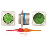 Souriau, EN3645 41 Way Panel Mount MIL Spec Circular Connector Receptacle, Pin Contacts,Shell Size 21, Screw Coupling,