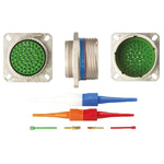 Souriau, EN3645 8 Way Panel Mount MIL Spec Circular Connector Receptacle, Pin Contacts,Shell Size 25, Screw Coupling,