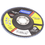 Norton Flap Disc Ceramic Grinding Disc, 125mm, Medium Grade, P120 Grit, 10 in pack, Vulcan