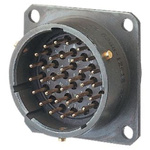 Amphenol Limited, 62GB 4 Way Flange Mount MIL Spec Circular Connector Receptacle, Pin Contacts,Shell Size 8, Bayonet