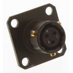 Amphenol Limited, 62GB 3 Way Flange Mount MIL Spec Circular Connector Receptacle, Socket Contacts,Shell Size 8, Bayonet