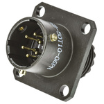 Amphenol Limited, 62GB 6 Way Flange Mount MIL Spec Circular Connector Receptacle, Pin Contacts,Shell Size 10, Bayonet