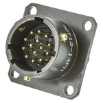 Amphenol Limited, 62GB 14 Way Flange Mount MIL Spec Circular Connector Receptacle, Pin Contacts,Shell Size 12, Bayonet