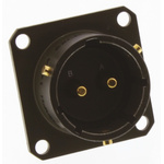 Amphenol Limited, 62GB 2 Way Flange Mount MIL Spec Circular Connector Receptacle, Pin Contacts,Shell Size 14, Bayonet