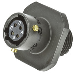 Amphenol Limited, 62GB 4 Way Cable Mount MIL Spec Circular Connector Receptacle, Socket Contacts,Shell Size 8, Bayonet