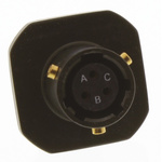 Amphenol Limited, 62GB 3 Way Cable Mount MIL Spec Circular Connector Receptacle, Socket Contacts,Shell Size 8, Bayonet