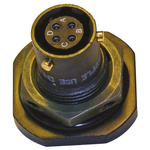 Amphenol Limited, 62GB 4 Way Panel Mount MIL Spec Circular Connector Receptacle, Socket Contacts,Shell Size 8, Bayonet