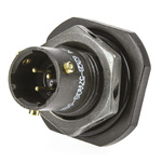 Amphenol Limited, 62GB 3 Way Panel Mount MIL Spec Circular Connector Receptacle, Pin Contacts,Shell Size 8, Bayonet