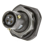 Amphenol Limited, 62GB 3 Way Panel Mount MIL Spec Circular Connector Receptacle, Socket Contacts,Shell Size 8, Bayonet