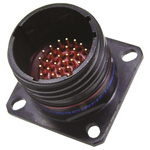 Amphenol Limited, TV 3 Way Wall Mount MIL Spec Circular Connector Receptacle, Pin Contacts,Shell Size 09, Screw