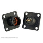 Souriau, UTS 2 Way Flange Mount MIL Spec Circular Connector Receptacle, Pin Contacts,Shell Size 8, Bayonet,