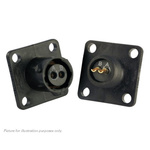 Souriau, UTS 2 Way Flange Mount MIL Spec Circular Connector Receptacle, Socket Contacts,Shell Size 8, Bayonet,