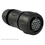 Souriau, UTS 18 Way Cable Mount MIL Spec Circular Connector Plug, Socket Contacts,Shell Size 14, Bayonet, MIL-DTL-26482