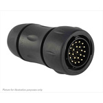 Souriau, UTS 23 Way Cable Mount MIL Spec Circular Connector, Pin Contacts,Shell Size 18, Bayonet, MIL-DTL-26482