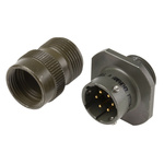 Amphenol, PT 6 Way Cable Mount MIL Spec Circular Connector Receptacle, Pin Contacts,Shell Size 10, Bayonet,