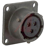 Amphenol, PT 3 Way Panel Mount MIL Spec Circular Connector Receptacle, Socket Contacts,Shell Size 12, Bayonet,