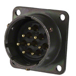 Amphenol, PT 8 Way Panel Mount MIL Spec Circular Connector Receptacle, Pin Contacts,Shell Size 16, Bayonet,