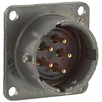 Amphenol Socapex, PT 5 Way Panel Mount MIL Spec Circular Connector Receptacle, Pin Contacts,Shell Size 14, Bayonet,