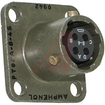 Amphenol, PT 4 Way Panel Mount MIL Spec Circular Connector Receptacle, Socket Contacts,Shell Size 8, Bayonet,