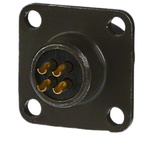 Amphenol, PT 4 Way Panel Mount MIL Spec Circular Connector Receptacle, Socket Contacts,Shell Size 8, Bayonet,