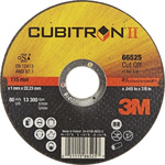 3M Cubitron™ II Aluminium Oxide Cutting Disc, 125mm x 1.6mm Thick, Medium Grade, P60 Grit, 25 in pack, 3M™ Cubitron™ II