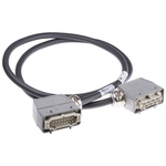 Harting Cable Assembly, 16 Way, 7A, Female to Male, Han E, 600 V