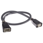 Harting Cable Assembly, 8 Way, 12A, Female to Male, Han Q, 300 V, 600 V