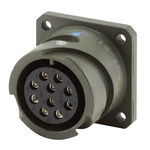 Amphenol, MS-E 8 Way MIL Spec Circular Connector Plug, Socket Contacts,Shell Size 18, Quick Coupling Threaded,
