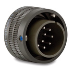 Amphenol, MS-E 3 Way Cable MIL Spec Circular Connector Plug, Socket Contacts,Shell Size 20, Quick Coupling Threaded,