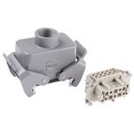 HARTING Panel Feed Through Set, 10 Way, 16A, Female, Han E, 500 V
