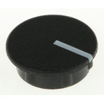 Sifam Potentiometer Knob Cap, 15mm Knob Diameter, Black, For Use With Collet Knob