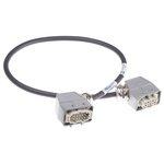 Harting Cable Assembly, 10 Way, 7A, Female to Male, Han E, 600 V