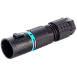 RS PRO Tee Plug, 2-Pole, Male, 1-Way, Cable Mount, 10A, IP68