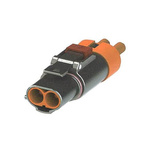 Amphenol Powerlok Connector, 2 Way, 60A, Female to Male, PL182, Cable Mount, 1.0 kV